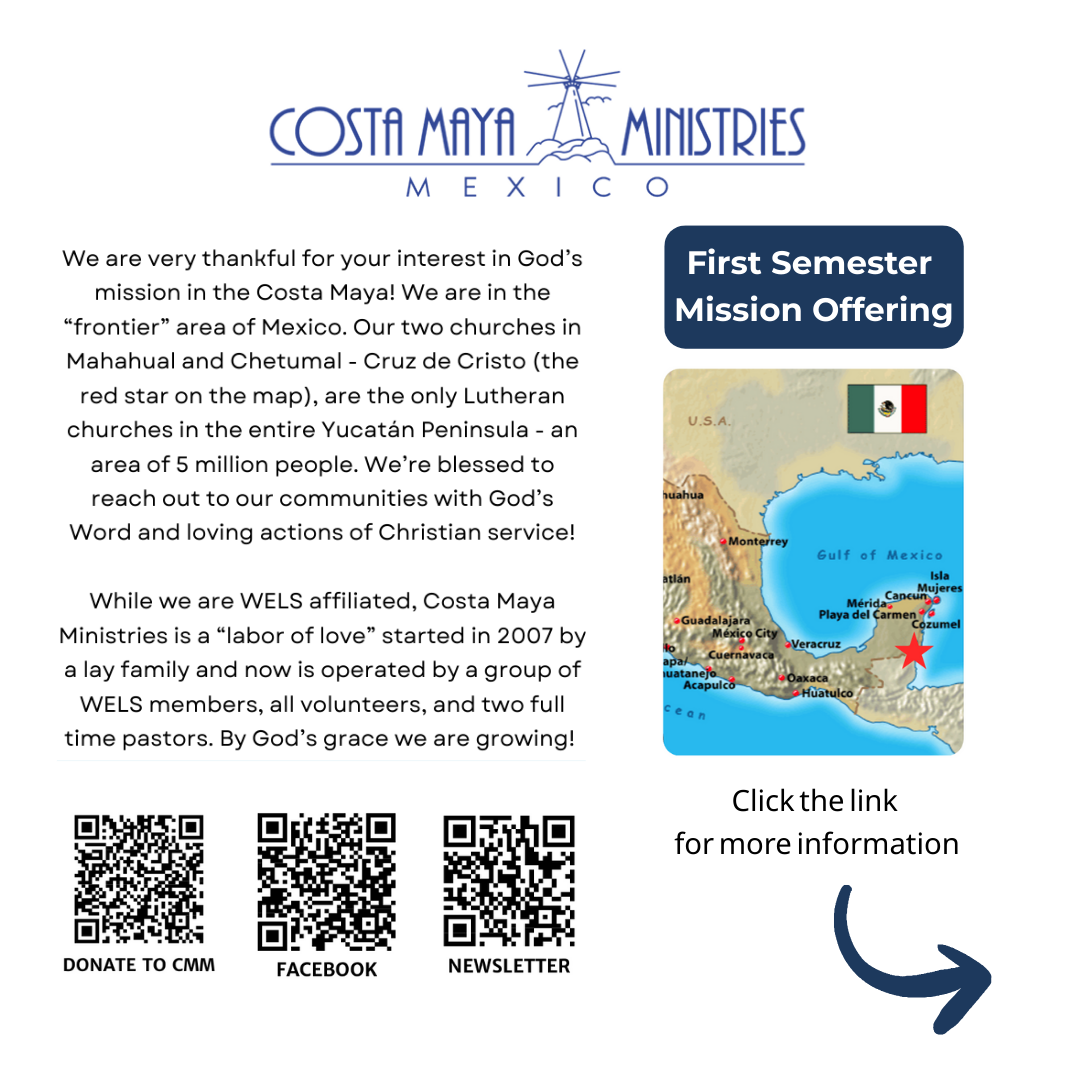 costa maya ministries semester one mission offering